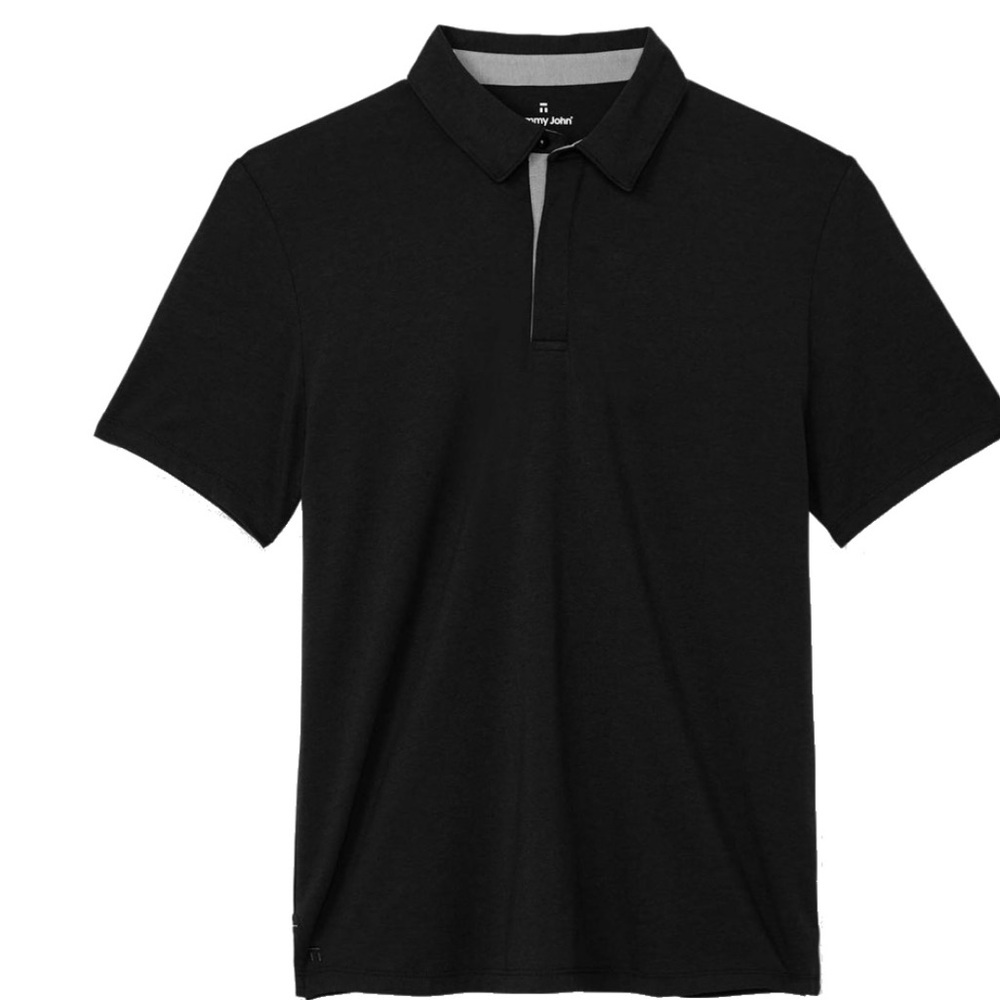 Tommy John Men’s Black Polo Shirt Medium NWT